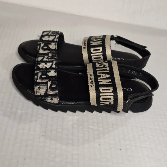 Dior Kids Sandals Size 30 Oblique Monogram Toddler Girls Luxury Shoes - Picture 14 of 14